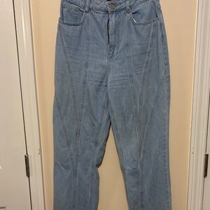 Boohoo Sky Blue High Rise Women's Jeans